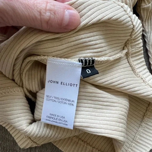 John Elliott Cotton Rib Crop Tee in Utah Size 0 XS - Picture 7 of 8